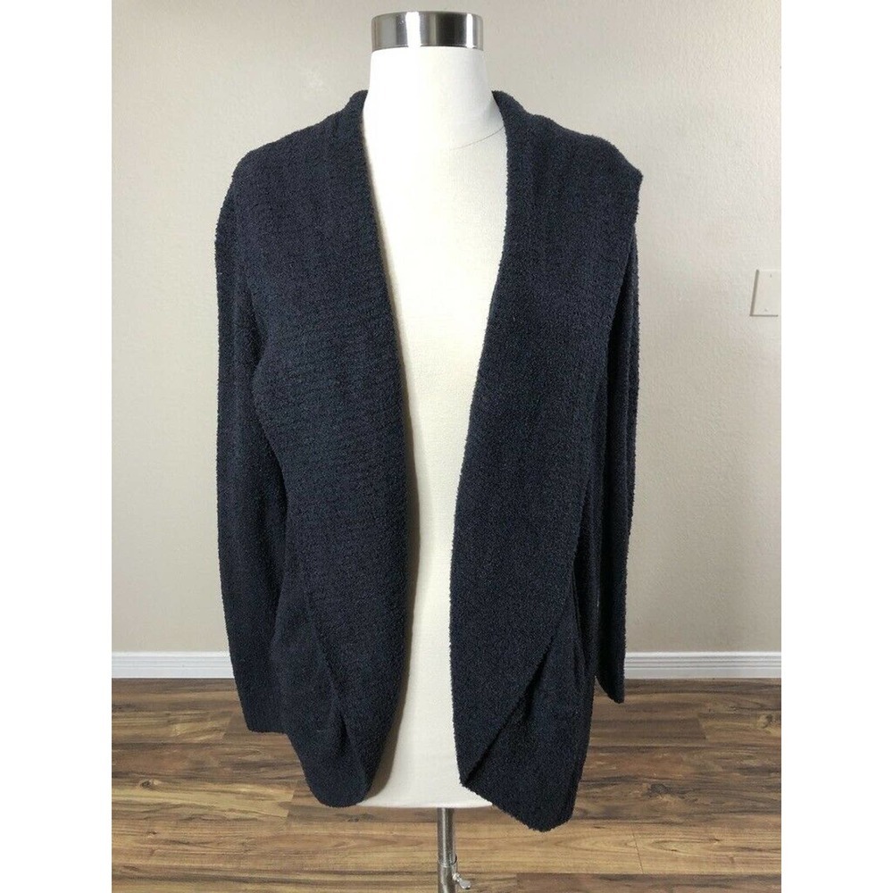 Barefoot Dreams CozyChic Lite Circle Cardi Sweater Black XS / S Womens